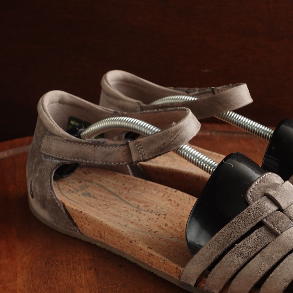 Ahnu Sandals Womens Size 9 Taupe Malini Leather Strappy Fisherman Coastal Shoes - Picture 7 of 15